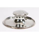 George V silver capstan inkwell, Birmingham possibly 1918, maker A. & J Zimmerman Ltd., with