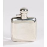 George V silver hip flask, Birmingham 1925, maker Hubert Hall, the domed hinged lid with bayonet