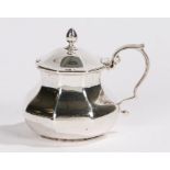Victorian silver mustard pot, London marks rubbed, maker Daniel & Charles Houle, of substantial