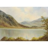 Gerard Marjoram (b1936), Killarney Co Kerry, Lough scene with mountain to the rear, signed oil on