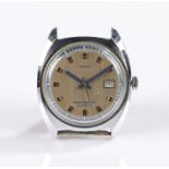 Timex stainless steel cased gentleman's wristwatch, the signed dial with chrome batons, chrome and