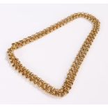 Yellow Metal Chain, 90cm long