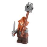 Ed Sheeran's Hobbit Lego figure, Nori the Dwarf with sword and club . All of the Ed Sheeran