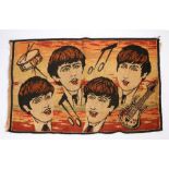 The Beatles Rug, Made In Belgium, 1960s, app 90cm x 55cm