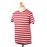 Ed Sheeran's t-shirt, Surf Central, red and white stripes, size M. All of the Ed Sheeran