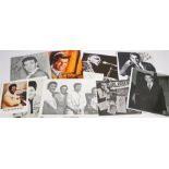 9 autographs of various Rock ‘n’ Roll stars to include Fats Domino, Carl Perkins, Gene Pitney,