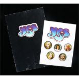 Yes, 1973 UK tour programme, inc sticker sheet.