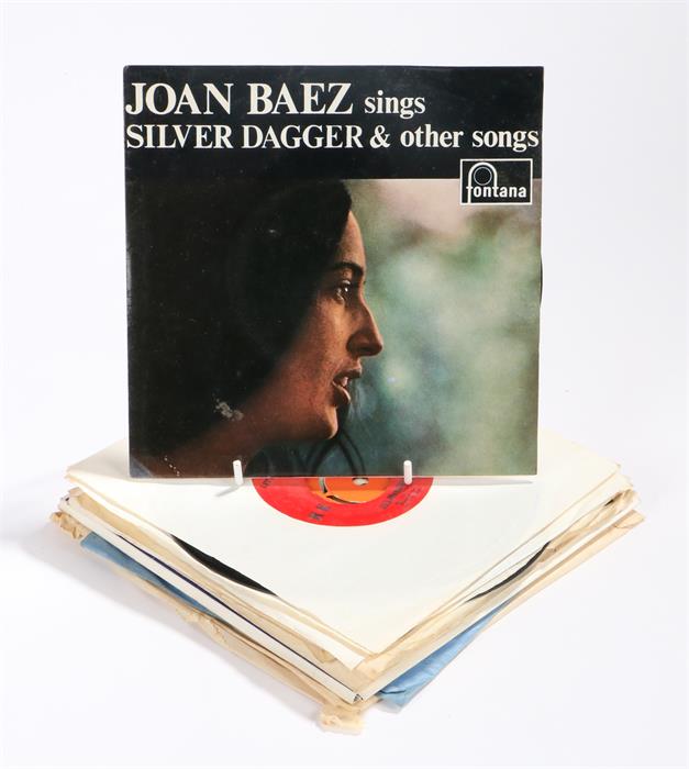 10 x 1960s/80s 7" Singles to include Joan Baez, Silver Dagger EP. Television - Little Johnny