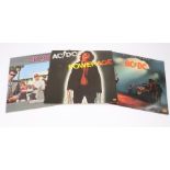 3 x AC/DC LPs, Dirty Deeds Done Cheap, Let There Be Rock, Powerage.