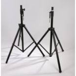 A pair of Ed Sheeran's amplifier tripods, in black with bar legs. All of the Ed Sheeran Collection