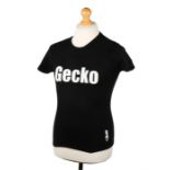 Ed Sheeran's t-shirt, Gecko in white with a black surround. All of the Ed Sheeran Collection has