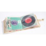 1960s 7" Alpha Record Album Case containing approx 20 singles to include The Beatles - Twist And