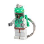 Ed Sheeran's Lego Star Wars key ring, Boba Fett with a key ring chain and loop attached . All of the