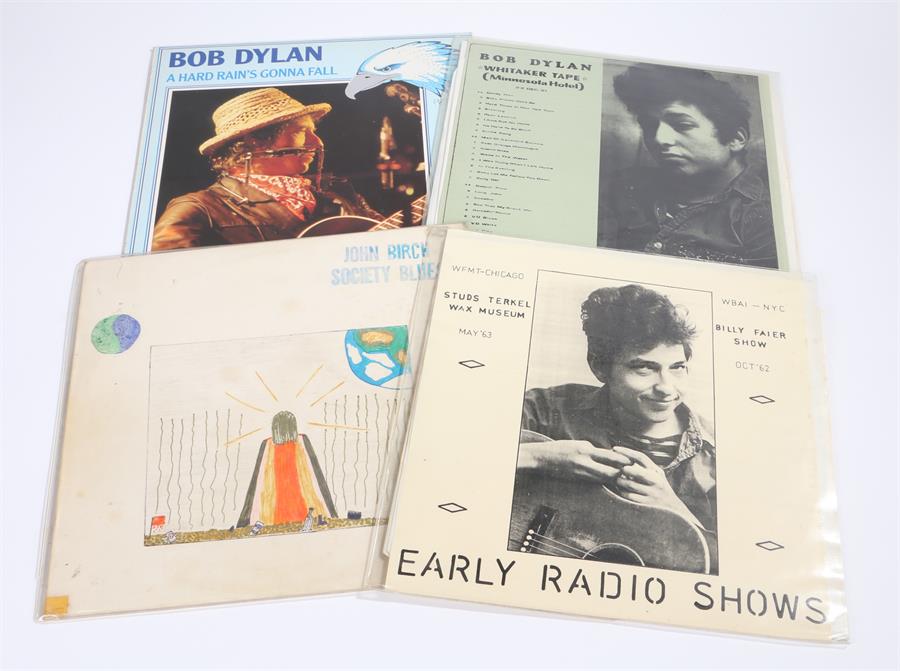 4 x Bob Dylan LPs. Early Radio Shows - Studs Terkel Wax Museum, WFMT-Chicago, May 1963 & Billy Faier