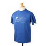 Ed Sheeran's t-shirt, in blue Casa Craes, Toscana, size L. All of the Ed Sheeran Collection has come