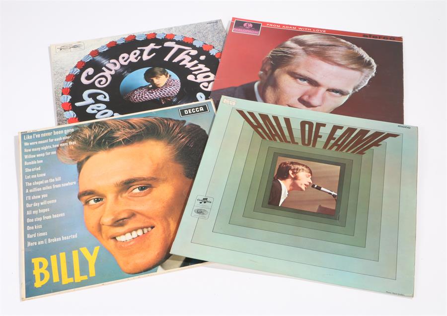 4 x 1960s LPs - Billy Fury - Sixteen Great Songs Sung By, Decca LK4533. Adam Faith - From Adam