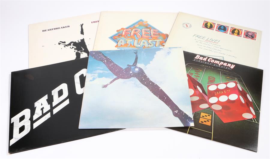 6 x Free / Bad Company LPs, Free, Free At Last, Heartbreaker, Free Live. Bad Company, Straight