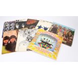 8 x Beatles LPs, With The Beatles PMC 1206 XEX 447/8-1N. A Hard Days Night PMC 1230 XEX 481/2-3N.