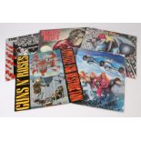 6 x Heavy Rock LPs. Guns n Roses - Appetite For Destruction (orig cover) . Quiet Riot - Mental