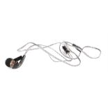 Ed Sheeran's earphones, black and silvered wire, damaged earphone . All of the Ed Sheeran Collection