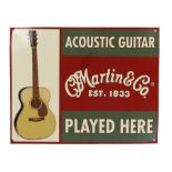 Ed Sheeran's metal bedroom sign, Acoustic Guitar C F Martin & Co, Est 1833, Played Here, 41cm