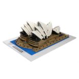 Ed Sheeran's large presentation Lego Model of Sydney Opera House with Ed Sheeran performing to the