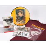 Bob Dylan Mixed Items - European Concert Tour 1981 T-Shirt, 12" Picture Disc - Bobby Dylan, recorded