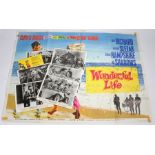 Original Cliff Richard and The Shadows 1964 quad poster (30x40") for the film "Wonderful Life"