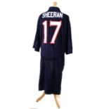 Ed Sheeran's dressing gown, The Columbus Blue Jackets, NHL team logo to the breast, the back with