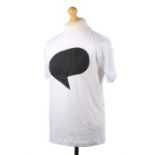 Ed Sheeran's t-shirt, white with a black speech bubble, size M. All of the Ed Sheeran Collection has