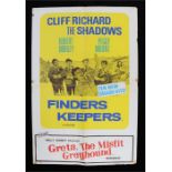 Finders Keepers film poster, Cliff Richard, The Shadows, 51cm x 77cm