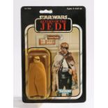 Kenner Prune Face, Star Wars, Return of the Jedi, 1984, upon a 79 back punched card