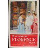 Itlay Florence poster, On ne raconte pas Florence on y va, Enit, 62cm x 100cm