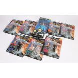 Seven Playmates Star Trek Voyager action figures, Captain Kathryn Janeway, Commander Chakotay, B'