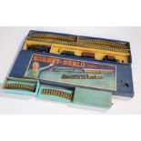 Hornby Dublo DG7 tank goods train set comprising engine, three wagons and a quantity of track,