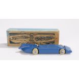Britains No. 1400 Bluebird Speed Record Car, two-piece casting with blue body white helmet to the