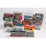 Twenty diecast 1:76 scale model coaches and buses, boxed (20)