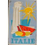 Italy poster, Italie Enit, Belli Orsa Studio, 62cm x 100cm