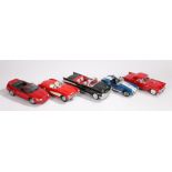 Five Burago, Maisto and other 1:18 scale model cars to include Ford Mustang GT (1999), Chevrolet
