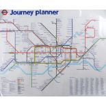 London Underground journey planner/map sticker, 125cm x 100.5cm