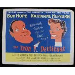 The Iron Petticoat film poster, Bob Hope, Katharine Hepburn, 72cm x 56cm