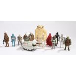 Star Wars figures Darth Vader, Chewbacca, Gamorrean Guard, Emperor's Royal Guard, Bib Fortuna, 4-