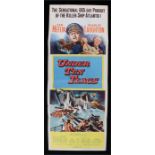 Under Ten Flags film poster, Van Heflin, Charles Laughton, 36cm x 91cm