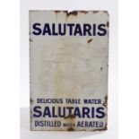 Salutaris delicious table water enamel advertising sign, 34 cm x 53cm