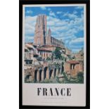 France poster, Photographer Dieuzaide, France, Le Chateau D'Albi, printed in France. Published by