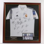 Real Madrid signed season 2002/03 football shirt, signed by Roberto Carlos, McManaman, Morientes,
