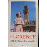 Italy Florence poster, Florence, Ville des fleurs, flur des villes, Enit, 62cm x 100cm