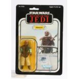 Kenner Weequay, Star Wars, Return of the Jedi, 1983, upon a 77 back unpunched card