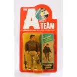 Galoob A Team figure, "Howling Mad" Murdock, card and bubble, 1983