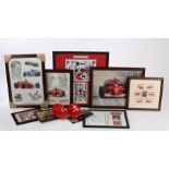 Michael Schumacher and Ferrari interest, framed photographs and prints, to include images of four